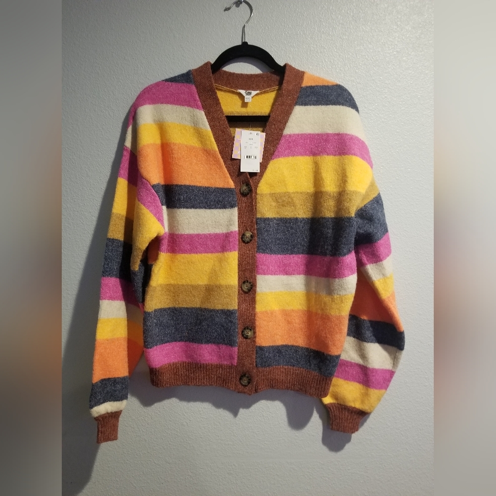 Women's Ascot + Hart Striped Graphic Cardigan - - Picture 3 of 6